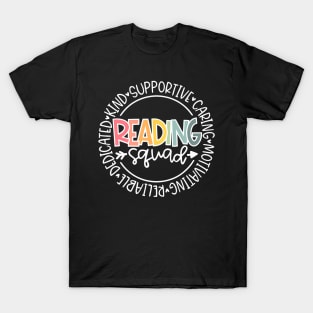 Reading Squad Teacher Reader Librarian Interventionist Team T-Shirt